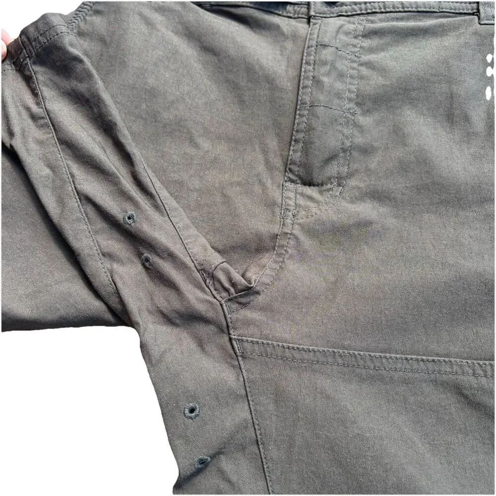 Prana Standard Fit Stretch Zion II Shorts Men’s 38 Webbing Belt Zip Pocket Tech
